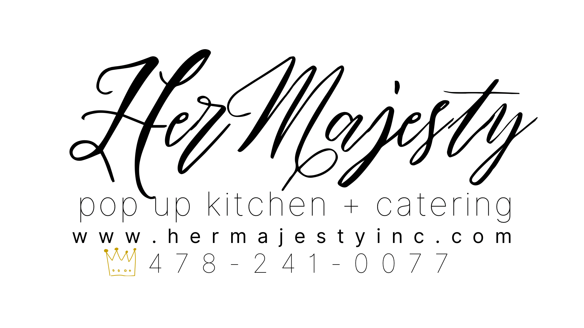 Her Majesty Kitchen + Catering logo