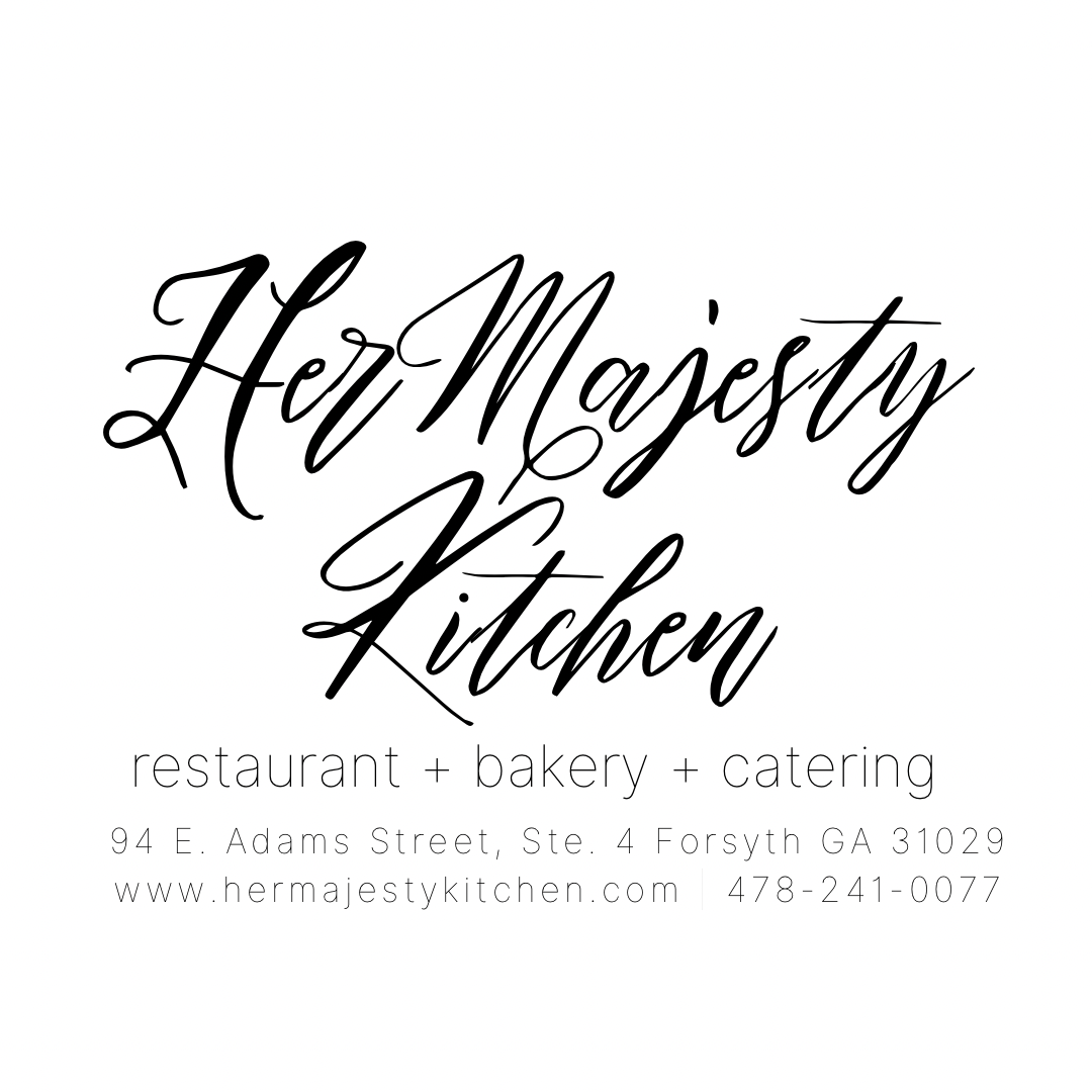 Her Majesty Kitchen + Catering logo